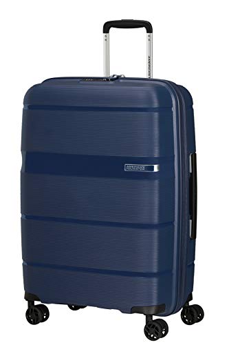 American Tourister Linex - Spinner M Koffer, 66 cm, 63 L, Blau (Deep Navy)