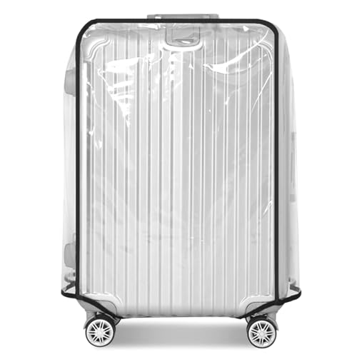 Kinberry Transparente PVC-Kofferabdeckung, wasserdicht, kratzfest, PVC-Gepäckabdeckung, wasserdicht, staubdicht, Gepäckschutz für 61 cm Trolley, für Reisen, täglichen Gebrauch, farblos, 85
