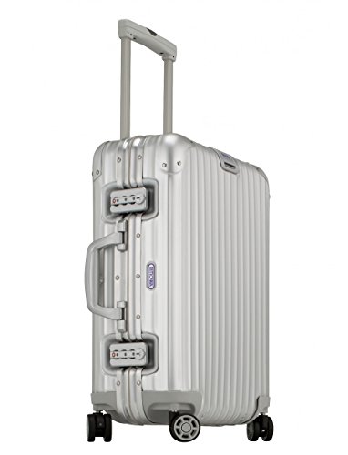 Rimowa Topas Multiwheel Cabin Trolley Koffer Reisekoffer Handgepäck 55x40x20 IATA 52 silbermetallic aus Aluminium